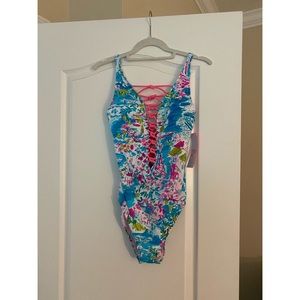 NWT Lilly Pulitzer Positano Lattice Swimsuit